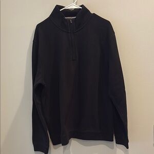 Black Brown 1826 - Men's Black Quarter-Zip Sweater.  Size XXL